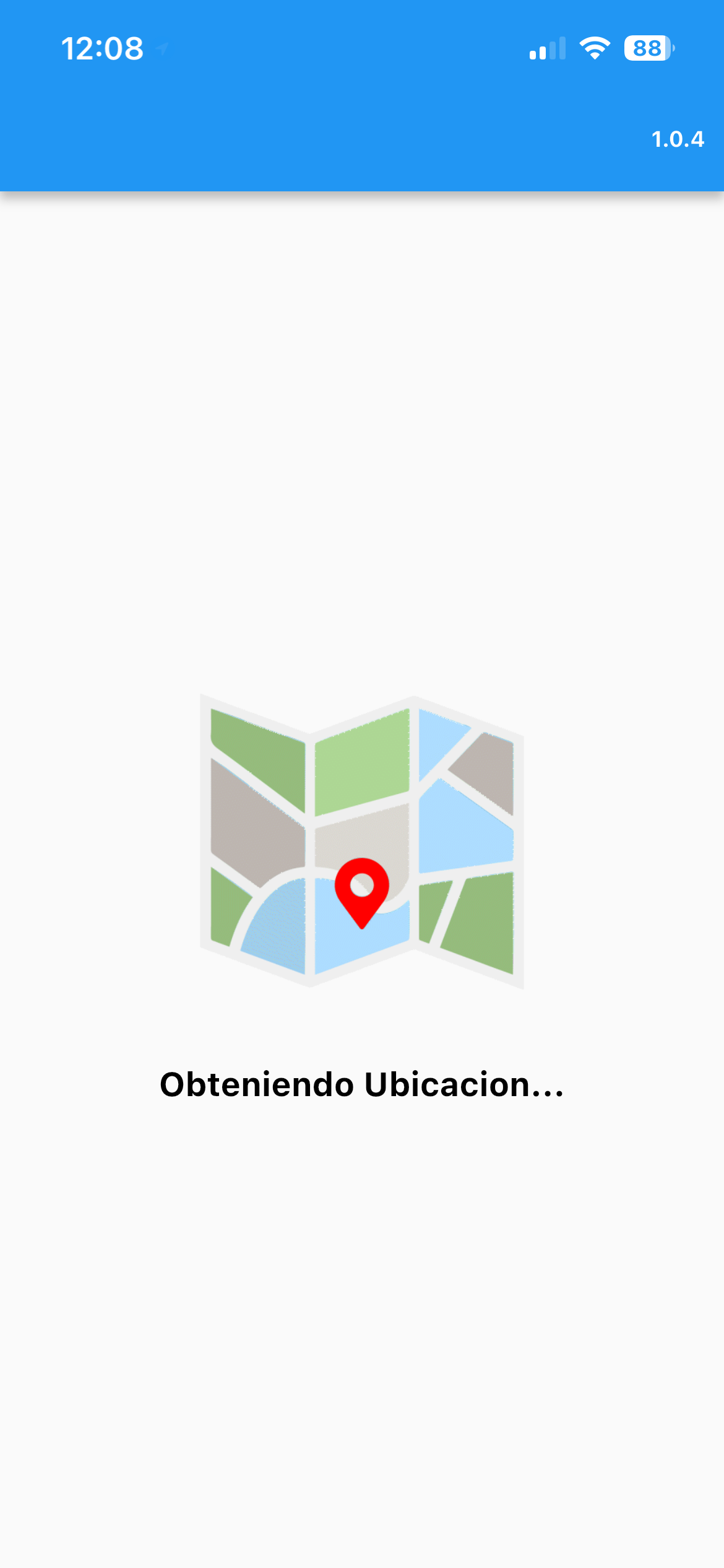 Pantalla de ubicación en entregas