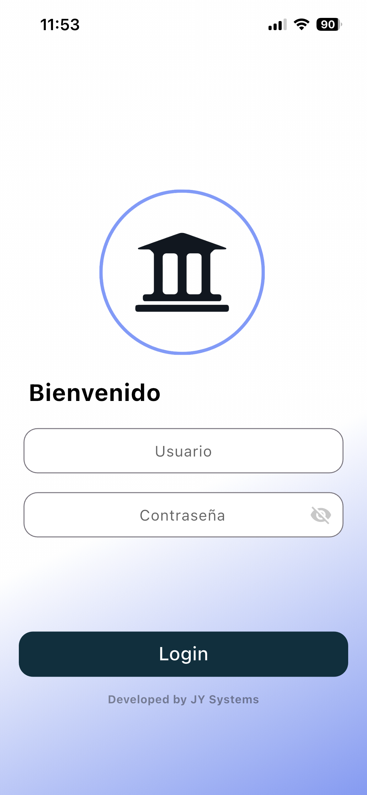 Pantalla de Banca Privada